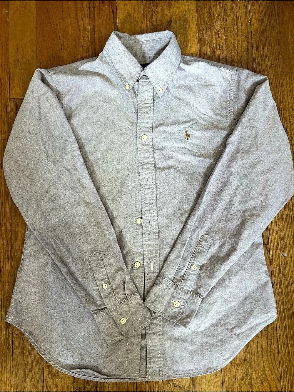 Ralph Lauren Cotton Oxford Button-Down Shirt Purple Lavender Small